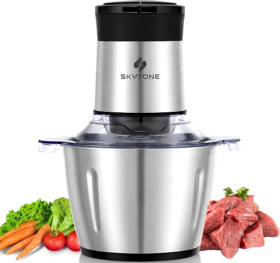 SKYTONE Electric Chopper, Meat Grinders With Stainless Steel Bowl