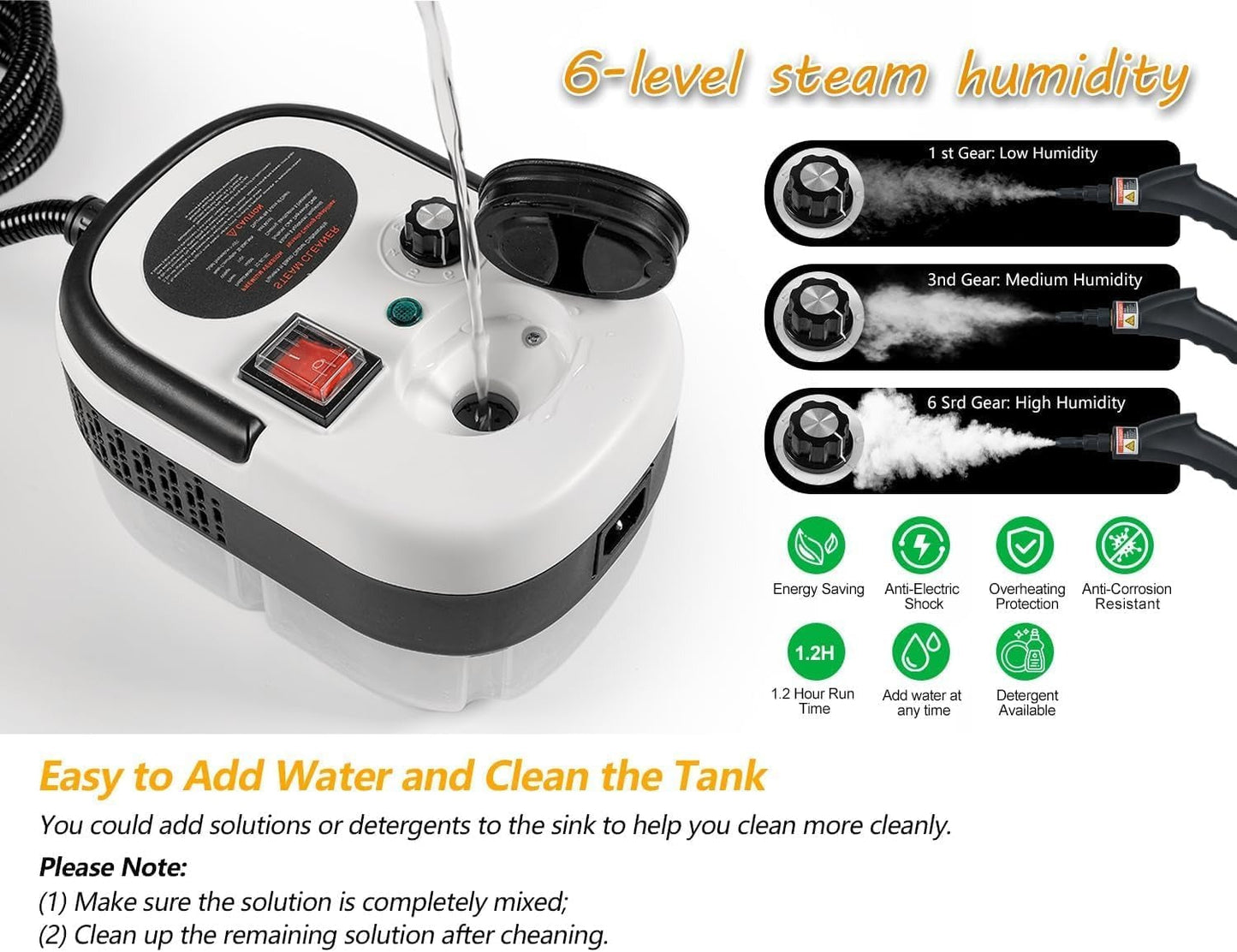 SteamPro Elite™ — 2500W Pressurized Handheld Steam Cleaner