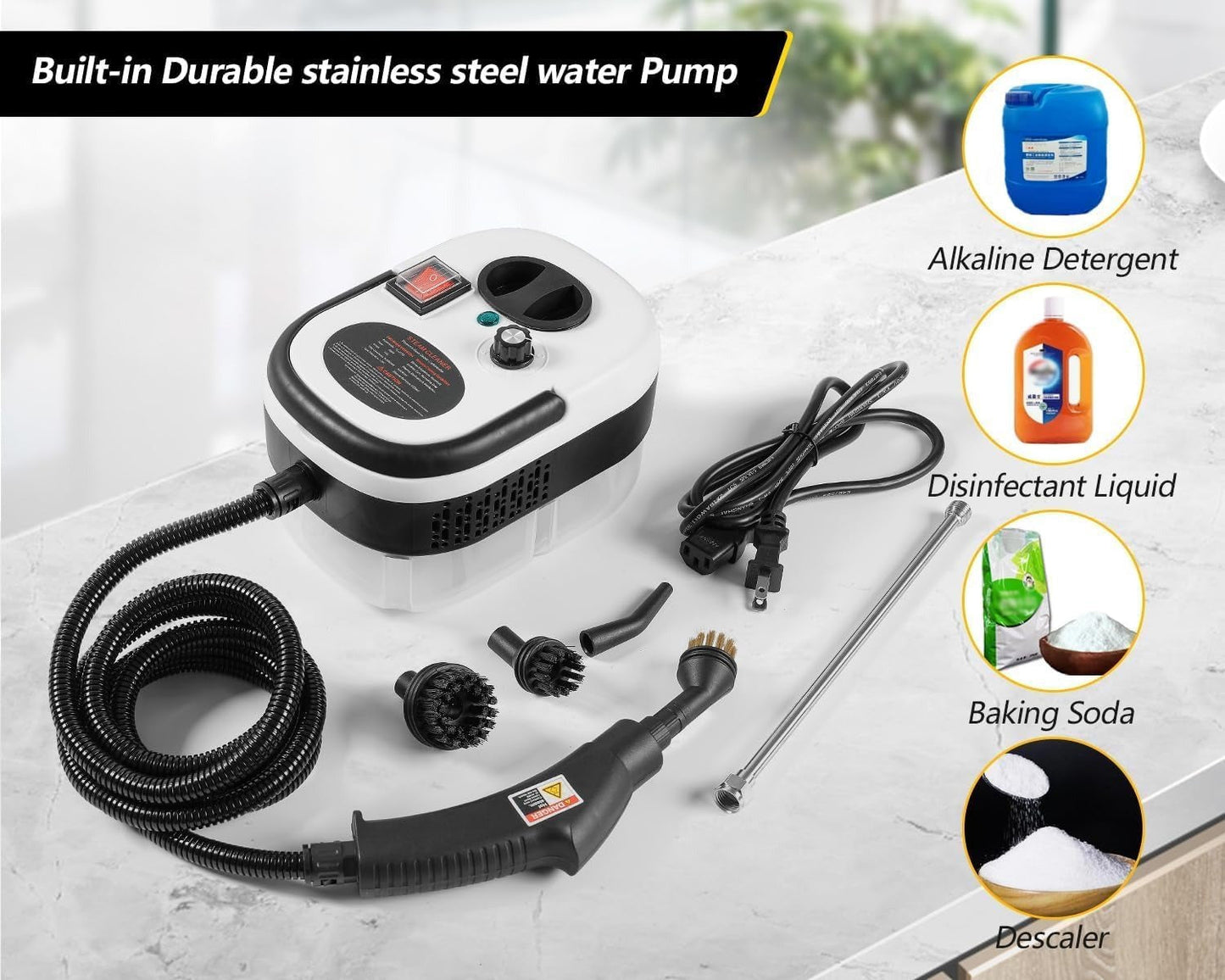 SteamPro Elite™ — 2500W Pressurized Handheld Steam Cleaner