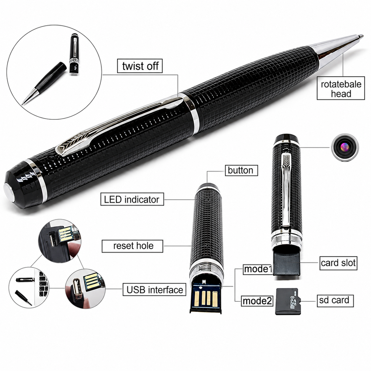 Mini Camera Pen – 1080P HD