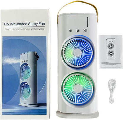 ArcticBreeze Pro — Dual-Fan Mist Cooling Fan